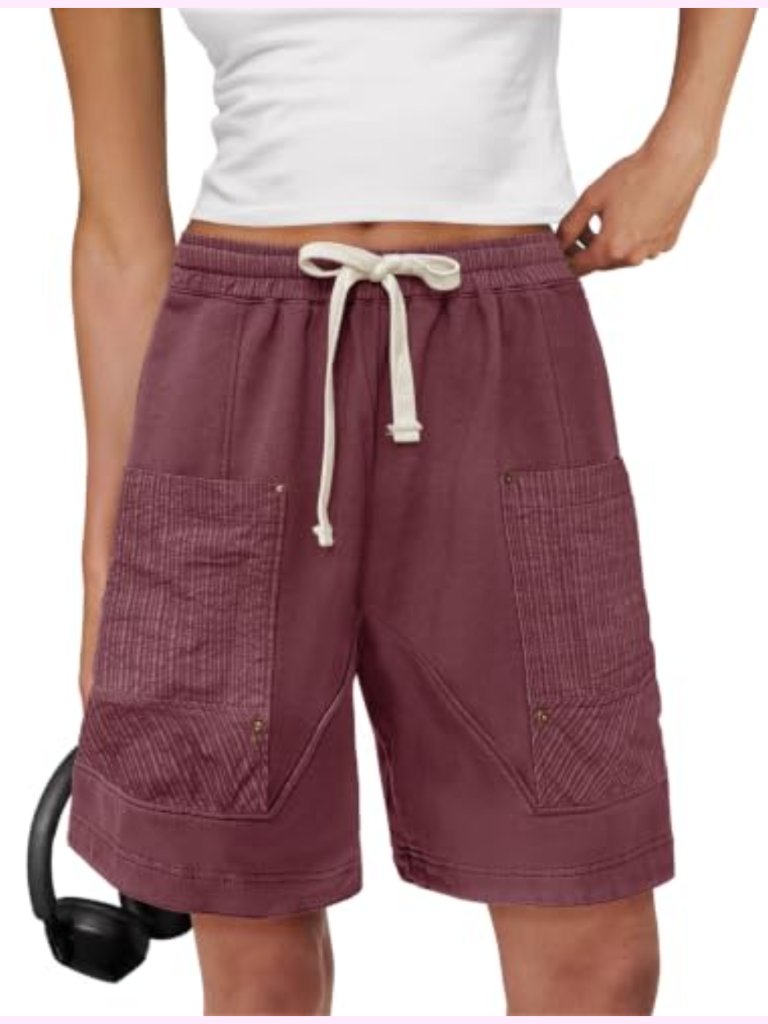 Women's Baggy Bermuda Shorts With Pockets